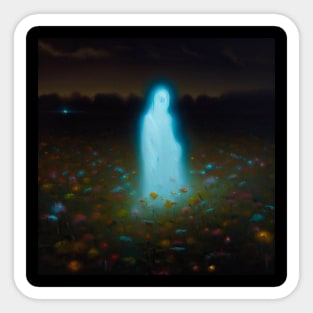 Ghost in field Sticker